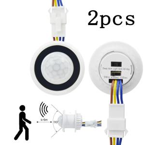 모션 센서 라이트 스위치 조명 시간 지연을위한 220V 110V Pir 존재 센서 조정 이동 감지기 램프 자동 스위치