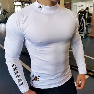 러닝 티셔츠 남성 긴 소매 압축 셔츠 체육관 스포츠 탑 트레이닝 빠른 드라이 통기성 보디 빌딩 피트니스 의류