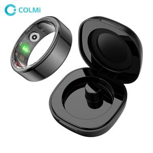 COLMI-R02 남성용 여성용 충전 케이스가 포함된 스마트 링, 배터리 수명, 39일, 건강 모니터, 5ATM 방수, 멀티 스포츠 모드