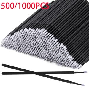 500/1000PCS 속눈썹 청소 브러시 ​​매우 다채로운 크리스탈 브러시 속눈썹 마이크로 브러시 뷰티 메이크업 클린 리무버 도구 도매업