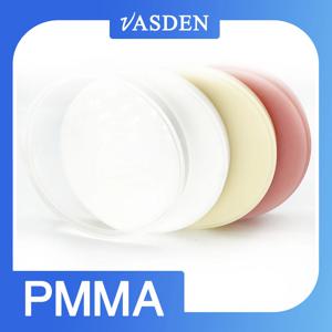 VASDEN 단층 PMMA 98mm 치과용 레진 디스크, 치과 크라운 브릿지 제작, 치과 모형 재료, 단색 레진 디스크, CADCAM용