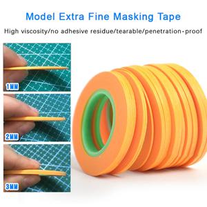 와이드 1mm/2mm/3mm 모델 스프레이 코팅 컬러 울트라 테이프 파인 DIY 특수 마스킹 18m 모델 커버 테이프