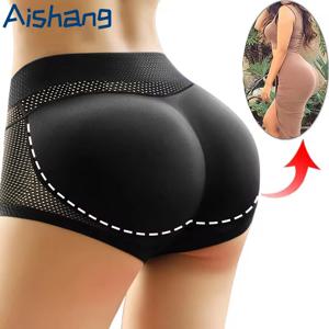 여성 패딩 업 Shapewear 팬티 엉덩이 기중 장치 셰이퍼 가짜 엉덩이 엉덩이 엉덩이 패드 보이지 않는 컨트롤 팬티 슬리밍 속옷