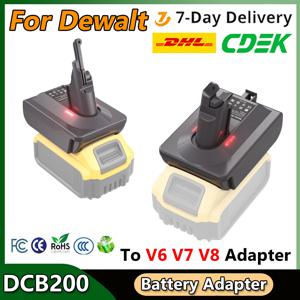 Dewalt DCB200 배터리 용 Turpow-다이슨 V6/V7/V8 배터리 어댑터, 다이슨 V6 V7 V8 시리즈 리튬 도구 배터리 어댑터 포함