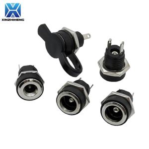 10개 DC022B 5.5x2.1mm 5.5*2.5mm DC 전원 소켓 DC-022B 3.5x1.3mm 직류 2핀 잭 패널 설치 커넥터 플러그 어댑터