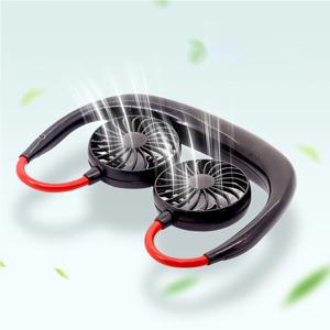 하이 퀄리티 핸드프리 여행 헤드폰 디자인, 야외 휴대용 USB 충전식 LED 넥 선풍기, 미니 핸드헬드 선풍기