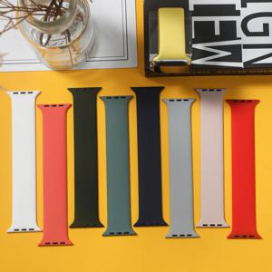 Apple 시계 밴드 용 실리콘 솔로 루프 스트랩 44mm 40mm 45mm 49mm 41 탄성 벨트 팔찌 iWatch 시리즈 ultr2 SE 6 7 8 9 스트랩