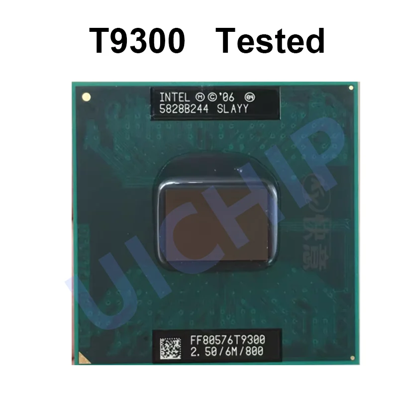 100% 오리지널 코어 2 듀오 T9300 CPU 노트북 프로세서 PGA 478 CPU, HM55 용