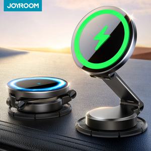 Joyroom 자석 자동차 마운트 N55 강력한 자석 15W 무선 ​​충전 360 °   회전 접이식 휴대폰 홀더 고속 차량용 충전기 JR-ZS408