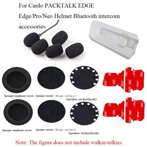 Cardo PACKTALK EDGE /Pro 오토바이 헬멧 블루투스 인터콤 액세서리 헤드셋 마이크 스폰지 및 양면 테이프