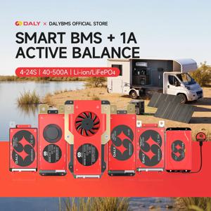 데일리 스마트 BMS (1A 액티브 밸런서 포함) LFP 4S 12V 8S 24V 16S 48V 리튬이온 3S 7S 10S 13S 14S 12V 24V 36V 48V 60A CANBUS 100A 250A