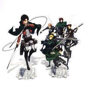 타이탄 아크릴 스탠딩 Eren Mikasa Levi Erwin Armin 애니메이션 액션 피규어 늑대 타이탄 16cm 모델 장난감 장식 장난감 아이를위한 공격