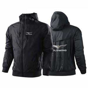 2024 Goldwing 남성용 일본 오토바이 용수철 및 가을 프린트 방풍 캐주얼 후드 패션 바람막이 코트, Gl1500 GL1800