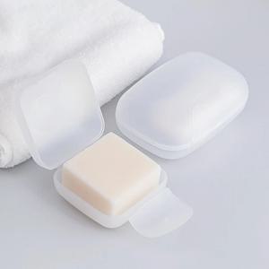 여행 및 출장을위한 휴대용 비누 랙 뚜껑이있는 방수 비누 상자 투명 플라스틱 비누 보관 상자