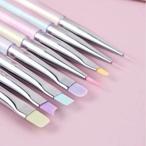 네일 디자인 아트 펜 오로라 투명 브러시 페인팅 브러시 Uv 젤 확장 드로잉 조각 펜 Diy 매니큐어 도구 네일 브러쉬
