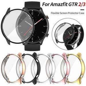 Amazfit GTR 4 용 TPU 시계 케이스 Amazfit GTR 2 2e/GTR 3 3Pro/GTR4 소프트 TPU 보호 커버 용 전체 커버 화면 보호기 케이스