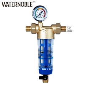 Waternoble 40 마이크론 스핀다운 침전물 필터 - 황동 프리필터 및 스테인리스 스틸 메쉬로 물의 품질 향상 및 녹 제거