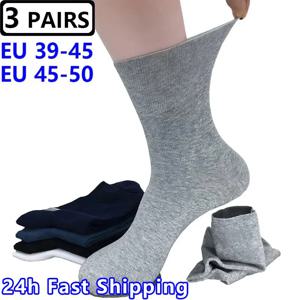 3 쌍 플러스 사이즈 EUR 45-50 정맥류 방지 양말 남성 당뇨병 환자 면화 느슨한 입 양말 남성 여성 Comfort Meias