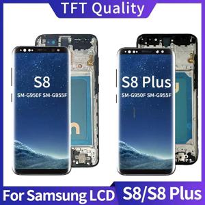 삼성 S8 G950 Lcd 디스플레이 용 TFT 품질 삼성 S8 + S8 Plus G955 디스플레이 용 프레임 어셈블리가있는 디지털 터치 스크린