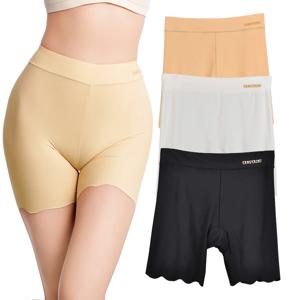 2pcs 원활한 안전 반바지 여자 얼음 실크 여름 안티 문지름 속옷 복서 스커트 팬티 빅 사이즈 짧은 레깅스 40-100kg