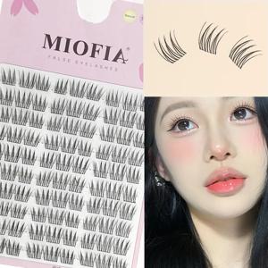 1/box 90 클러스터 아이돌 가짜 속눈썹 블랙 자연 만화 속눈썹 애니메이션 속눈썹 대용량 속눈썹 확장 중국어 메이크업