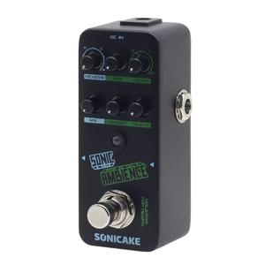 SONICAKE Sonic Ambience 멀티 모드 탭 템포 지연 및 리버브 2 in 1 기타 베이스 효과 페달 QSS-16