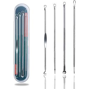 4Pcs 블랙 헤드 리무버 여드름 바늘 페이셜 클렌징 여드름 추출기 블랙 헤드 모공 제거 도구