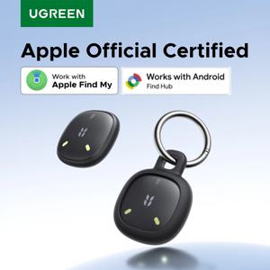 UGREEN FineTrack Mini Duo 2-in-1 글로벌 위치 추적기, 스마트 블루투스 아이템 위치 탐지기, 가방 및 열쇠용 분실 방지 태그
