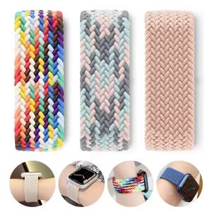 애플 워치 밴드용 브레이드 솔로 루프 스트랩, 나일론 49mm 45 44 40 42mm 46mm, 한국 팔찌, iwatch 시리즈 10 9 8 7 5 SE 6 울트라 2