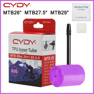 CYDY MTB TPU 자전거 이너튜브 26''/27.5''/29''x1.95 2.0 2.1 2.25 2.35 2.4 2.5 2.6 타이어 카메라 자전거 타이어 사이클링 타이어 부품
