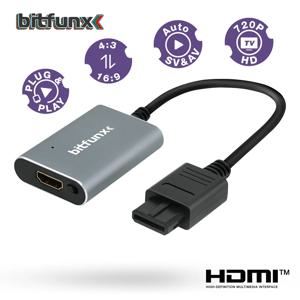 비트펀엑스 720P HDMI ™   어댑터 S-비디오 SV/AV HDTV 컨버터 NTSC PAL N64 SNES SFC NGC 게임 콘솔용 비율 전환기