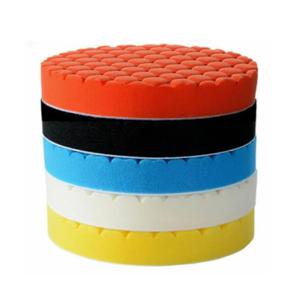 5Pcs 5 인치 (125mm) 연마 패드 키트 폴리 셔 왁싱 패드 자동차 폴리 셔 스폰지 용 버핑 키트 화이트 블루 옐로우 블랙 오렌지