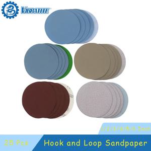 1/2/3/4/5/6 인치 후크 및 루프 샌드페이퍼 25 Pcs 모듬 1000 /2000 /3000 /4000/ 5000 연마 용 그릿 샌딩 페이퍼 라운드
