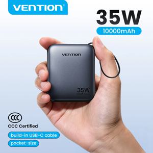 벤션 CCC 10000mAh 35W 고속 충전 휴대용 미니 3C 보조 배터리, 아이폰 18 및 샤오미용 외장 배터리 충전기