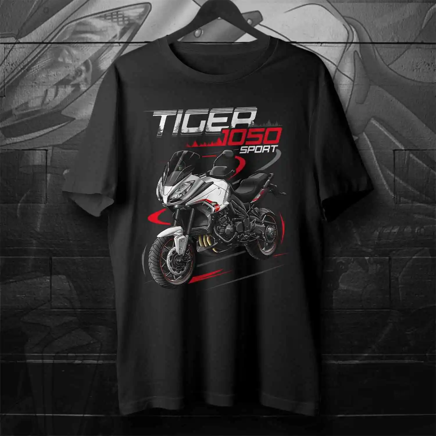 클래식 영국 타이거 1050 스포츠 오토바이 Motorrad 라이더 티셔츠 100% 코튼 오목 반팔 여름 캐주얼 남성 티셔츠