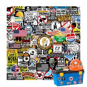 150PCS Hardhat 스티커 성인 하드 모자 스티커 팩 도구 상자에 대 한 재미 있은 블루 칼라 스티커 전기 작업자 헬멧 Decors