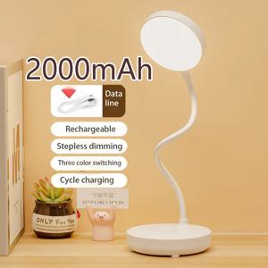 LED 책상 램프 휴대용 눈 보호 USB 플러그 3 디밍 컬러 스탠드 무단 디밍 눈 보호 침실 머리맡 램프 작업