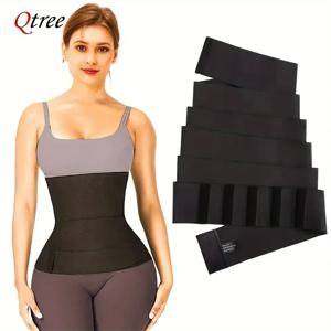 Qtree 3M-6M 허리 트레이너 바디 셰이퍼 땀 슬리밍 벨트 Shapewear 여성 Wrapssports 및 피트니스 복부 강화 스트랩