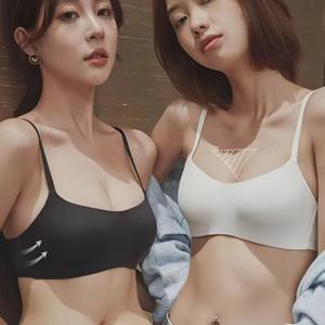여성용 심리스 브라, 작은 가슴용 튜브탑 1/2컵 노와이어 브라, 여성 섹시 란제리, 여성 속옷, 광택 있는 이너웨어