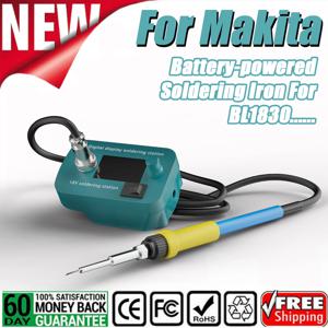 Makita BL1830 BL1850 BL1860 리튬 이온 배터리 디지털 디스플레이 빠른 가열 60W 18V 용접 전동 공구 용 무선 납땜 인두
