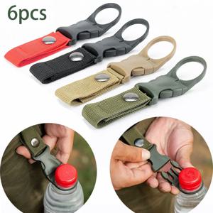 6pcs 캠핑 웨빙 버클 후크 물병 홀더 클립 야외 군사 나일론 EDC 등산 Carabiner 벨트 배낭 옷걸이