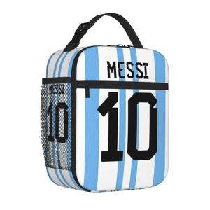 사용자 정의 Messis 10 축구 축구 Merch 학교 보관 식품 상자 용 절연 점심 가방 누출 방지 열 냉각기 도시락 상자