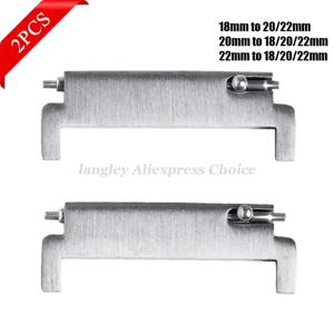 2pcs 시계 밴드 어댑터 20mm ~ 18mm 20mm 22mm ~ 22mm 22mm ~ 20mm 퀵 릴리스 핀 커넥터 스트랩 스프링 바 액세서리