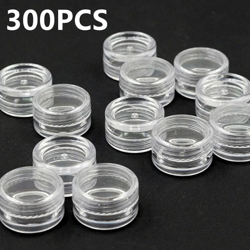 50/100/300pcs 5g 투명 화장품 병 컨테이너 냄비 샘플 네일 아트에 대 한 명확한 크림 항아리 밤에 대 한 작은 명확한 수 주석
