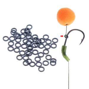 50pcs 잉어 낚시 액세서리 헤어 Chod Rig 용 라운드 링 회전 팝업 미끼 Boilie 후크 회전 커넥터 터미널 태클