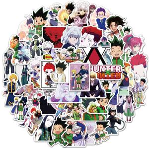 50Pcs HUNTERxHUNTER 애니메이션 스티커 GON FREECSS Killua Zoldyck Hisoka 트렁크 노트북 방수 저널 편지지 스티커