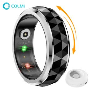 2024 COLMI 남성용 스마트 링, 피젯 스피너 불안 완화 링, 충전 케이스 포함, 건강 수면 모니터, 5ATM 방수, R11