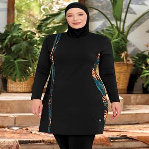 3PCS 얇은 스타일 스포티 한 이슬람 수영복 Burkini Femmes 여성 겸손한 수영복 수영복 Hijab 탑 바지 (내장 브래지어 없음)