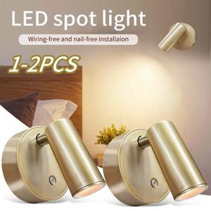 LED 조명 마그네틱 타입-C 충전식 터치 스위치 벽 조명 스포트라이트 무선 디밍 가능 침실 침대 옆 램프 독서등