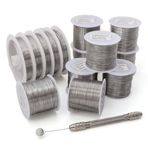 스테인리스 철사 수제 비즈 와이어, DIY 쥬얼리 제작 와이어, 베일링 와이어, 스네어 와이어 T, 크기 0.20.30.40.50.6mm, 1 롤